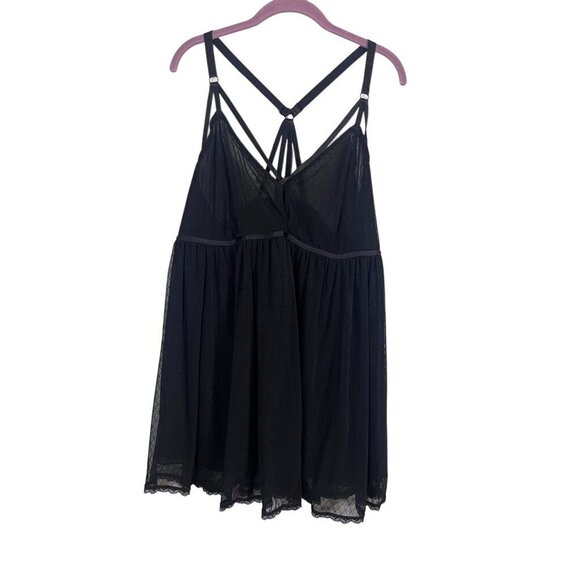 Torrid Intimates Women 3X Black Babydoll Sheer Mesh Goth Grunge Whimsigoth Fairy - Picture 1 of 14